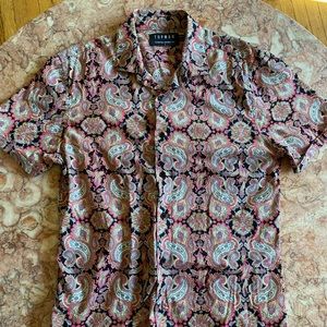 topman men’s short sleeve shirt skinny fit large